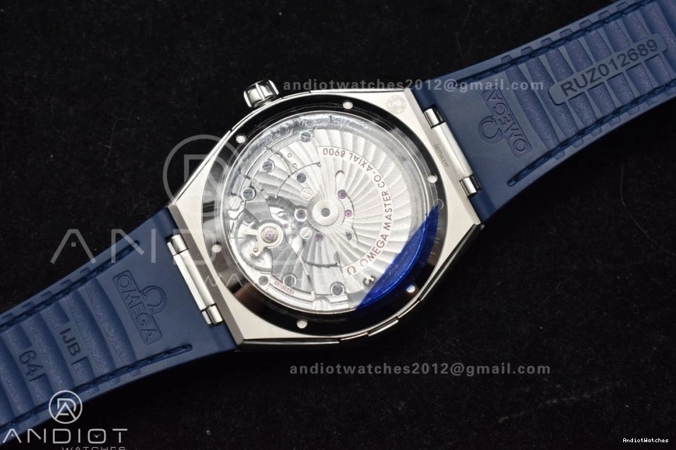 on Ceramic VSF Strap Gummy Blue Edition Clone Breathable 1:1 Blue Constellation A8900 SS 546 Blue Super Best Dial 0306